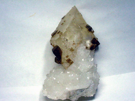 186.0 CT Wonderful Full Terminated Aigerine Cystals Bunch Combine Calcite and Unknown Crystals Specimen